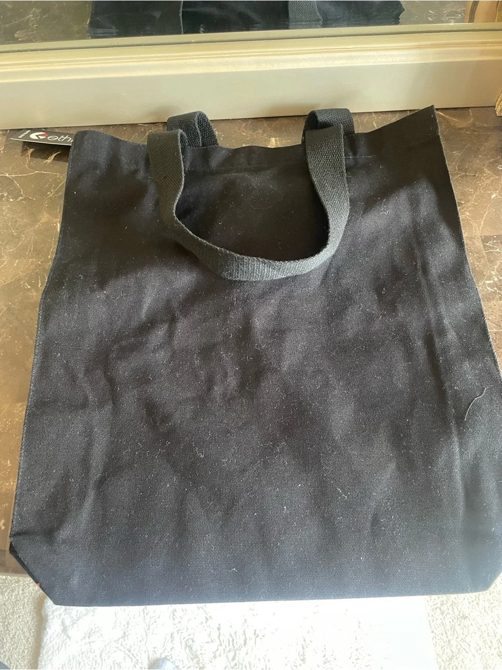 The King Black ethika Canvas Tote Bag with Orange Flame Graphics